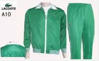 hiver automne lacoste 2019U sport wear survetement hommes a10 vert blanc